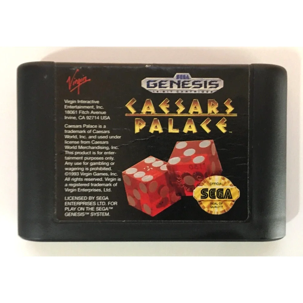 Caesar's Palace [Cardboard Box] (Sega Genesis, 1993) CIB Complete - US Seller
